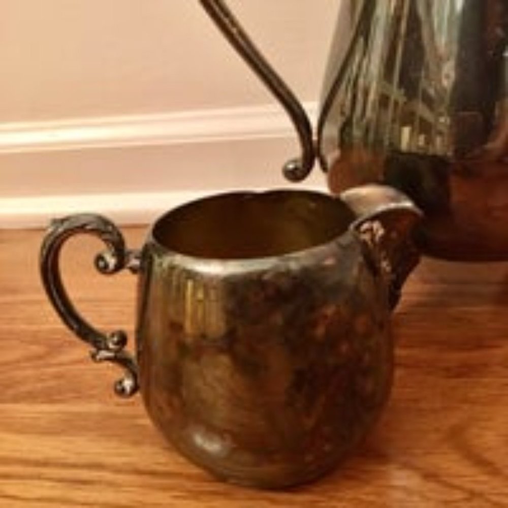 Vintage Silver Pitcher and Creamer - Picture 2 of 3